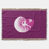 Nautilus shell - eierplant paars en wit deken (Voorkant)