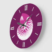 Nautilus shell - eierplant paars en wit grote klok (Hoek)