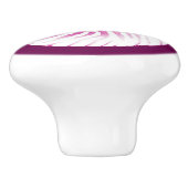Nautilus shell - eierplant paars en wit keramische knop (Zijkant)