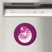 Nautilus shell - eierplant paars en wit magneet (Insitu (Vaatwasser))