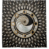 Nautilus Shell - Fases van de maan Douchegordijn (Voorkant)