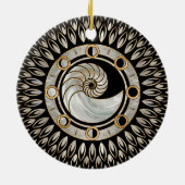 Nautilus Shell - Fases van de maan Keramisch Ornament (Achterkant)