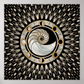Nautilus Shell - Fases van de maan Poster (Voorkant)