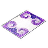 Nautilus Shell Fibonacci Notitieboek – Paarse Wit (Linkerzijde)