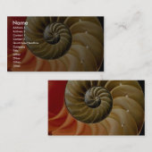 Nautilus shell Foto Visitekaartje (Voorkant / Achterkant)