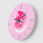 Nautilus shell - fuchsia roze en wit grote klok (Hoek)
