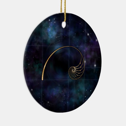 Nautilus Shell - Geometry Sacred Keramisch Ornament (Rechts)