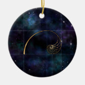 Nautilus Shell - Geometry Sacred Keramisch Ornament (Voorkant)