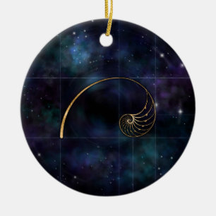 Nautilus Shell - Geometry Sacred Keramisch Ornament