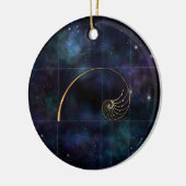 Nautilus Shell - Geometry Sacred Keramisch Ornament (Links)