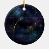 Nautilus Shell - Geometry Sacred Keramisch Ornament (Achterkant)