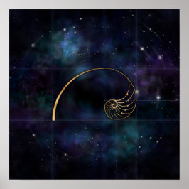 Nautilus Shell - Geometry Sacred Poster