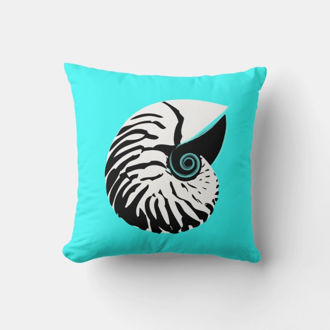 Nautilus shell gooit pijp kussen (Voorkant)