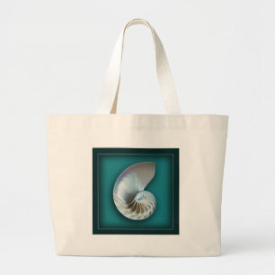 Nautilus shell grote tote bag