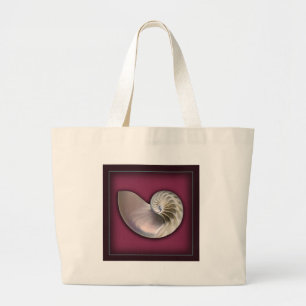 Nautilus shell grote tote bag