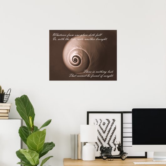 Nautilus Shell Inspirerend Quote Art Print (Thuiskantoor)
