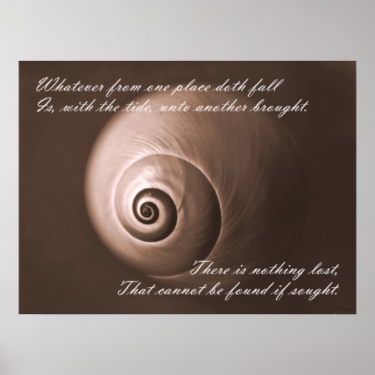 Nautilus Shell Inspirerend Quote Art Print (Voorkant)