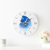 Nautilus shell - kobalt blauw en wit grote klok (Huis)