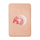 Nautilus shell - koraal oranje en wit badmat (Voorkant Verticaal)