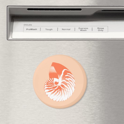 Nautilus shell - koraal oranje en wit magneet (Insitu (Vaatwasser))