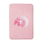Nautilus Shell - koraalroze en wit Badmat (Voorkant Verticaal)