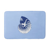 Nautilus shell - marine, wit & lichtblauw badmat (Voorkant)