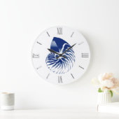 Nautilus shell - marineblauw en wit grote klok (Huis)