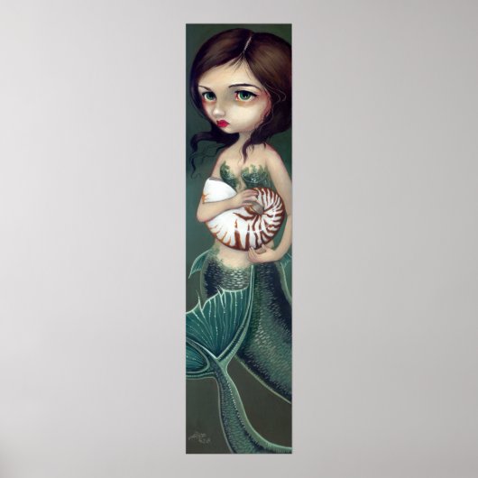 Nautilus Shell Mermaid Art Print (Voorkant)