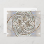 Nautilus Shell - Moeder van parelhout en goud Briefkaart (Voorkant / Achterkant)
