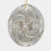 Nautilus Shell - Moeder van parelhout en goud Keramisch Ornament (Links)
