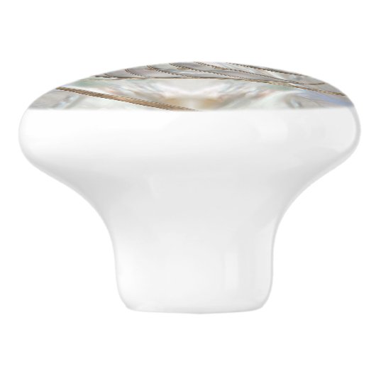 Nautilus Shell - Moeder van parelhout en goud Keramische Knop (Zijkant)