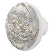 Nautilus Shell - Moeder van parelhout en goud Keramische Knop (Rechts)