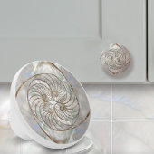 Nautilus Shell - Moeder van parelhout en goud Keramische Knop