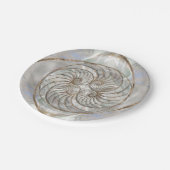 Nautilus Shell - Moeder van parelhout en goud Papieren Bordje (Gekanteld)