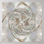 Nautilus Shell - Moeder van parelhout en goud Poster (Voorkant)