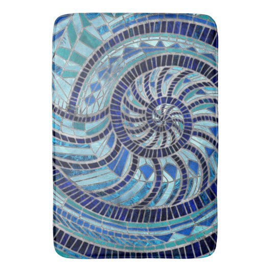 Nautilus Shell mozaïek kunst Badmat (Voorkant Verticaal)