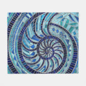 Nautilus Shell mozaïek kunst Fleece Deken (Voorkant (Horizontaal))