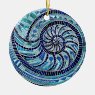 Nautilus Shell mozaïek kunst Keramisch Ornament