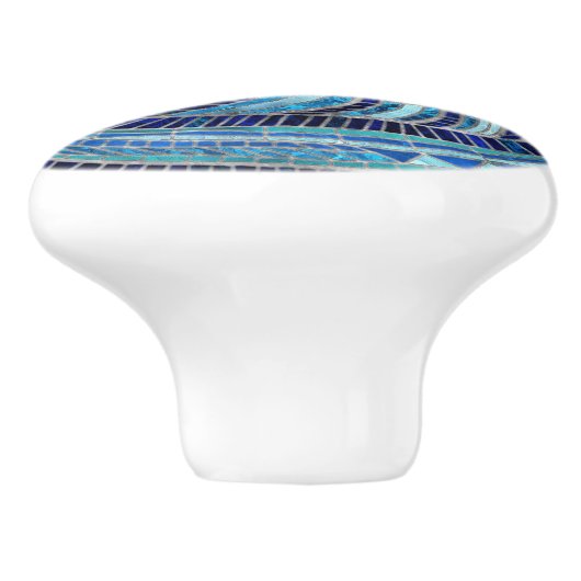 Nautilus Shell mozaïek kunst Keramische Knop (Zijkant)