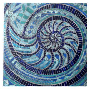 Nautilus Shell mozaïek kunst Tegeltje