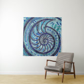 Nautilus Shell mozaïek kunst Wandkleed (In Situ (horizontaal))