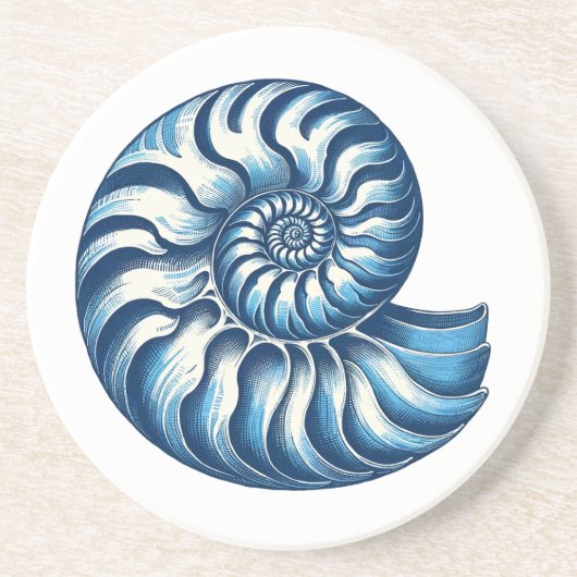 Nautilus Shell Nautisch Onderzetter (Voorkant)