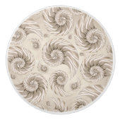 Nautilus Shell Pattern Keramische Knop (Voorkant)