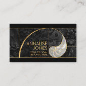 Nautilus Shell - Peal en Black Abalone Visitekaartje (Voorkant)