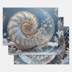 Nautilus Shell Print Inpakpapier Vel