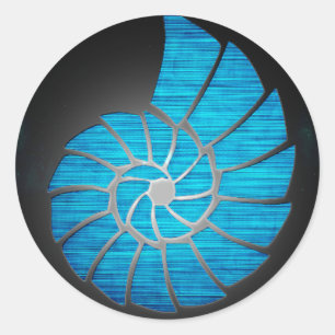 Nautilus Shell Ronde Sticker