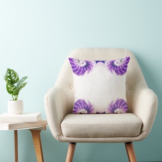 nautilus shell schelp Fibonacci kussen paarse (Stoel)