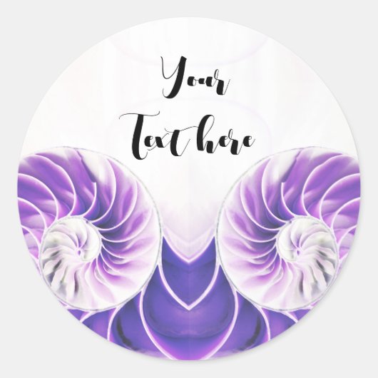 nautilus shell seashell Fibonacci sticker (Voorkant)