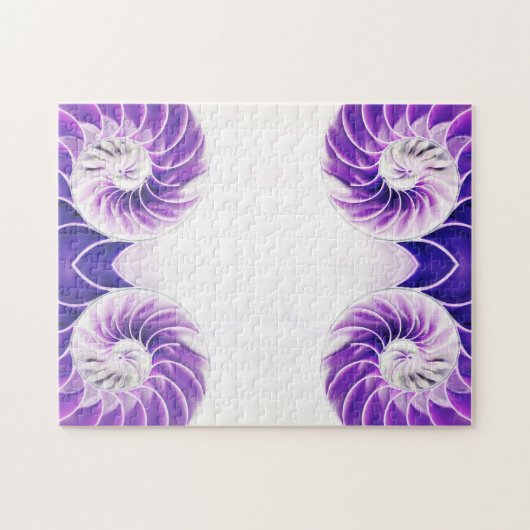 nautilus shell seashell Fibonacci swirl Legpuzzel (Horizontaal)