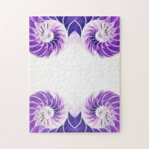 nautilus shell seashell Fibonacci swirl Legpuzzel